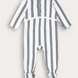 Babygro Striped with Embroidery - Navy
