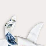 חולצה עם הדפס פרחוני - כחול