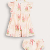 שמלת פליסה פרחונית - ורוד