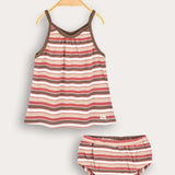 סט ריב פסים - חום