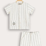 סט בייבי עם כפתורים - אוף ווייט