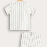 סט בייבי עם כפתורים - אוף ווייט