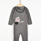 אוברול בייבי סריג - אפור