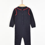 אוברול בייבי סריג - נייבי