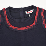 אוברול בייבי סריג - נייבי