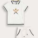 סט בייבי בייסבול - שמנת