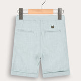Linen Bermuda Shorts - Navy