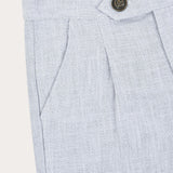 Linen Bermuda Shorts - Blue