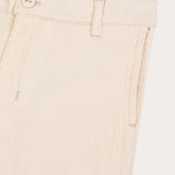 מכנסי אריג קצרים - שמנת