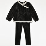 סט בייבי קטיפה מעטפת - שחור