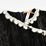 סט בייבי קטיפה מעטפת - שחור