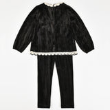 סט בייבי קטיפה מעטפת - שחור