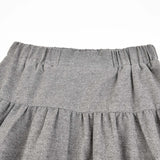 חצאית כיסים עם פרחים - שחור