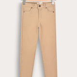 Cotton Skinny Pants - Beige