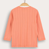 Rivet shirt with button and patch - pink