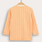 Rivet shirt with button and patch - orange