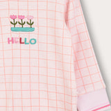 Printed Babygrow - Pink