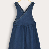 Denim wrap dress - dk. blue