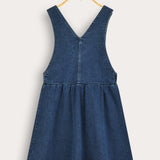 Denim wrap dress - dk. blue
