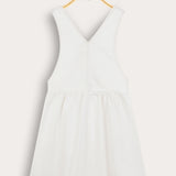 Denim Wrap Dress - White