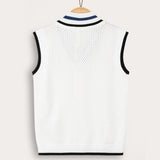 אפודה עם פתח וי ריב - שחור