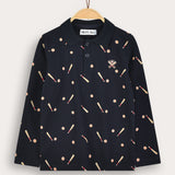 Polo SA boys plain/baseball print - navy print