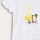 Baby T-shirt with print - yellow 