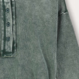 Pocket-like wash shirt - green