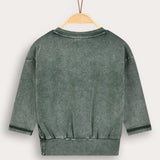Pocket-like wash shirt - green