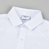 חולצת צווארון מכופתרת - לבן