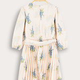 שמלת פליסה פרחונית - כחול