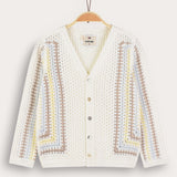 קרדיגן סריג קרושה - תכלת