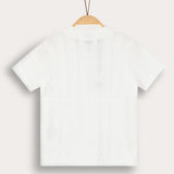 חולצת סריג מכופתרת - שמנת