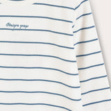 חולצת ריב פסים - כחול