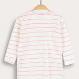 חולצת ריב פסים - ורוד