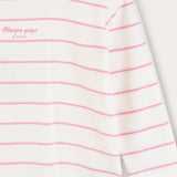חולצת ריב פסים - ורוד