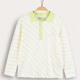 Polo shirt with collar - lime