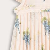 שמלת פליסה פרחונית - כחול