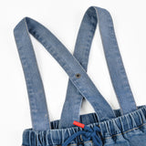 בלומרס עם כתפיות ופרנזים  - ג'ינס