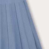 חצאית סריג קפלים - כחול