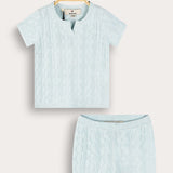 סט בייבי סריג - מנטה