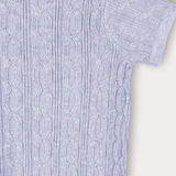 סט בייבי סריג - תכלת