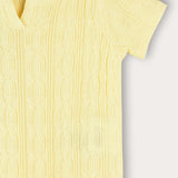 סט בייבי סריג - צהוב