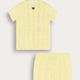 סט בייבי סריג - צהוב