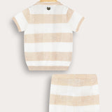 סט סריג משבצות - בז'