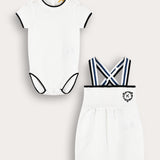 סט בגד גוף וסרבל - שחור