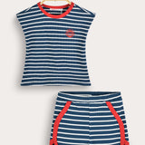 סט בייבי ריב פסים - כחול