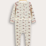 Babygrow Striped with Cherries - Cream