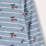 Babygro Striped with Cherries - Blue
