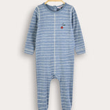 Babygro Striped with Cherries - Blue